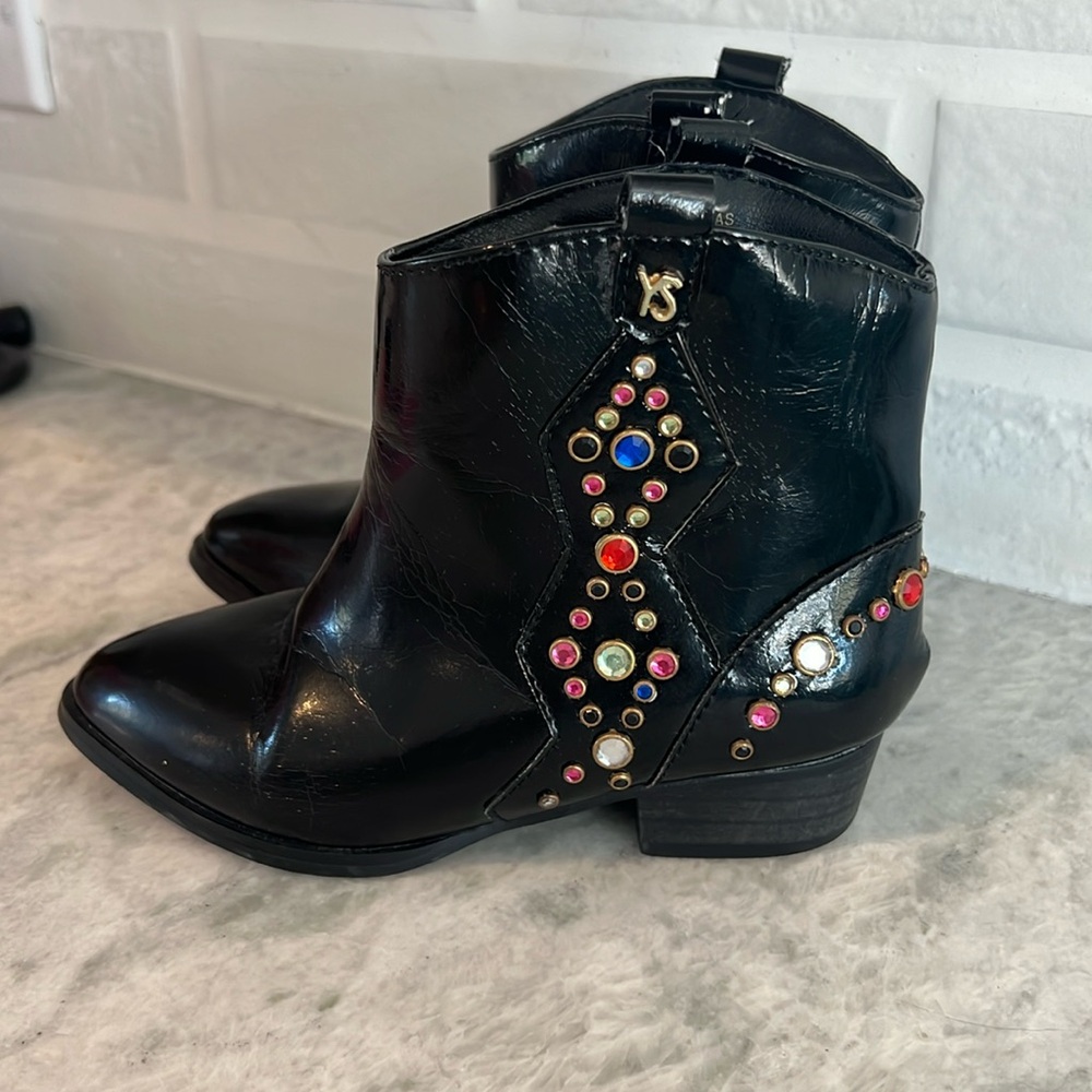 Yosi Samra black boots with gems